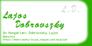 lajos dobrovszky business card